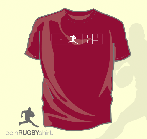 Motivshirt "Rugby The Wall"